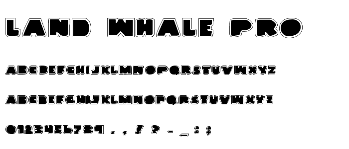 Land Whale Pro font